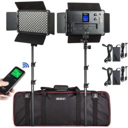 Set 2 Lampi LED 45W Viltrox VL-S192T Duo Kit 3500lux Bicolor 3300K-5600K