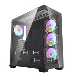 Carcasa Darkflash DS900 (negru) + 7 ventilatoare ARGB
