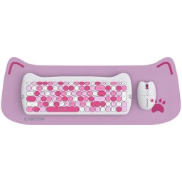 Tastatura CNS-HSETW6PK Kitty Edition - Tastatura, USB Wireless, Pink + Mouse Optic