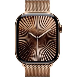 Smartwatch Watch 10 GPS + Cellular, Carcasa Titanium 46mm, Milanese bracelet gold M/L