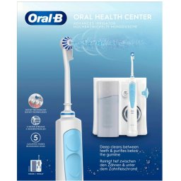 Irigator oral Oral-B Oral Health Center: Izolatoare dentare cu apă, 1 duză Oxyjet, 1 duză superioară cu jet de apă