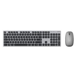 Tastatura Kit Wireless ASUS W5000 - Tastatura USB Wireless Gri + Mouse Optic USB Wireless Gri