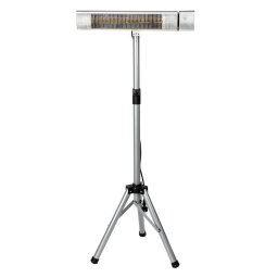 Incalzitor terasa DZ-EI1001-G01, 2000 W, 2 kWh, 3 trepte de putere, Argintiu