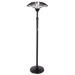 Incalzitor terasa DZ-EI1002-G01, 2000 W, 2 trepte de putere, 2 kWh, Negru