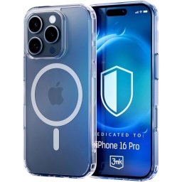 Husa MagSafe Apple iPhone 16 Pro, 3MK, MagCase, Transparenta