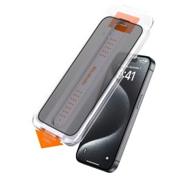 Folie Sticla Privacy iPhone 16 Plus cu Kit de instalare Easy Auto-Align