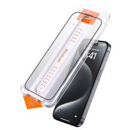 Folie Sticla iPhone 16 Plus cu Kit de instalare Easy Auto-Align, Transparent