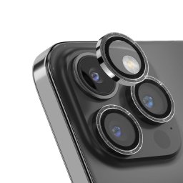 Devia Folie Sticla Camera Peak Series Diamond iPhone 15 Pro / 15 Pro Max pachet de 3 buc Argintiu