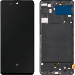 Piese si componente Display cu Touchscreen MP compatibil cu Samsung Galaxy A71 A715, cu Rama, Versiune OLED, Negru