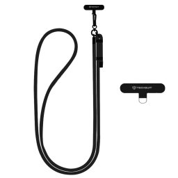 Snur pentru Telefon, Carabina, Nailon Impletit, Durabil, Ajustabil, Universal - Rope Crossbody Strap (RCS1-03) - Onyx Shadow