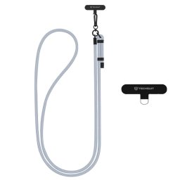 Snur pentru Telefon, Carabina, Nailon Impletit, Durabil, Ajustabil, Universal - Rope Crossbody Strap (RCS1-18) - Cloud Gray