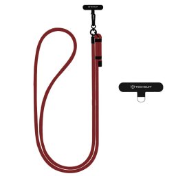Snur pentru Telefon, Carabina, Nailon Impletit, Durabil, Ajustabil, Universal - Rope Crossbody Strap (RCS1-28) - Dark Cherry