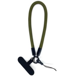 Snur pentru Telefon, Nylon Braided, Durable, Universal - Rope Wrist Strap (RWS2-06) - Olive Leaf