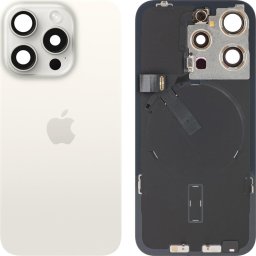 Piese si componente Capac Baterie Apple iPhone 15 Pro, Alb (White Titanium), Swap