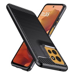 Husa Husa pentru Motorola Moto G15 / G15 Power - Techsuit Carbon Silicone - Black