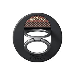 Suport Inel telefon Pitaka MagEZ Grip 3, compatibil MagSafe, design Sunset, prindere pentru iPhone 12, iPhone 12 Pro, iPhone 12 Pro Max, iPhone 13, iPhone 13 Pro, iPhone 13 Pro Max, iPhone 15, iPhone 15 Pro, iPhone 15 Pro Max – Sunset