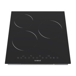 Plita PSVE-43BMG3, 3 Arzatoare, Latime 45 cm, Touch Control, Timer digital, Setari putere in 9 trepte, Sticla ceramica neagra mata