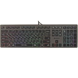 Tastatura A4TKLA47126 QWERTY, LED multicolor, 12 taste multimedia, USB, rezistenta la stropire