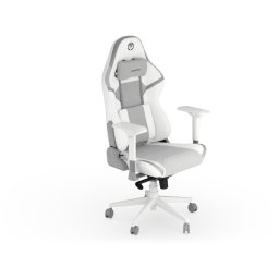 Scaun Gaming Scrim Onyx White Piele/Textil Suport lombar Memory Foam Alb-Gri