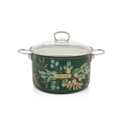 Oala 6.75l capac din sticla Golden Times Metalacemail/24cm/6.75l