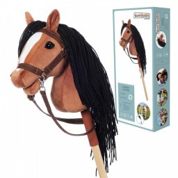 Cal de joacă Hoppihorse A4 Bay - maro închis, blană Bay