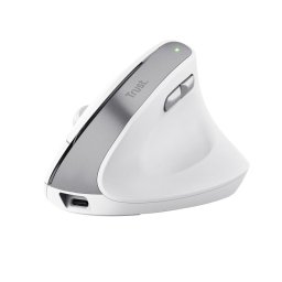 Mouse Bayo II Wireless – Mouse ergonomic vertical, wireless 2.4 GHz, optic 2400 DPI, 6 butoane + scroll, alb
