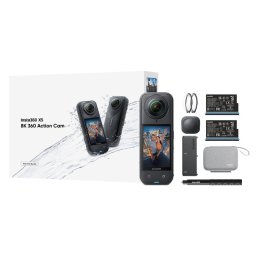 X5 Essentials Bundle, Filmare 360, 8K, Wi-Fi, USB, Bluetooth, Waterproof, Negru