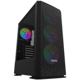 Carcasa Gacrux Black RGB, Fara sursa Negru