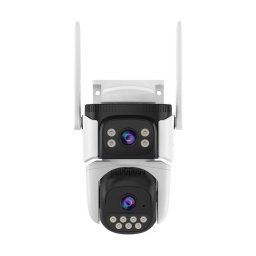 Camera de supraveghere Camera supraveghere IP Speed Dome WiFi PT Vstarcam Dual Lens CS621DR, 3 MP, 4 mm, microfon si difuzor, slot card, 360 grade, smart tracking, detectie umana, night vision