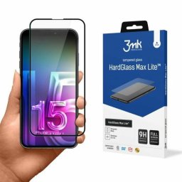 Sticla securizata 3mk HardGlass Max / Max Lite pentru Apple iPhone 15 Pro