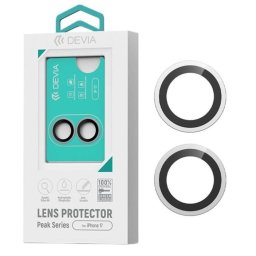 Devia Folie Sticla Camera Peak Series iPhone 17 Argintiu, pachet de 2 buc