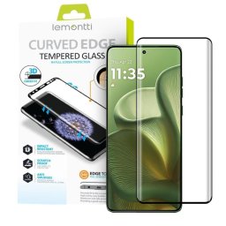 Curbata 3D - Folie protecție ecran din Sticlă securizată - compatibil cu Motorola Edge 60 - Curbat 3D - culoare Negru