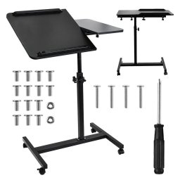 Birou Gaming Suport mobil pentru birou/laptop Maclean, Negru, înălțime reglabilă 59-89cm, max. 30kg , MC-121
