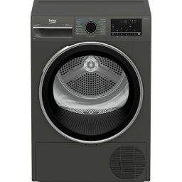 Uscator rufe Uscator de rufe Beko B3T49233MEU Pompa de caldura, 9 kg, 15 programe, Clasa D, Iron Finish, RecycledDry, OptiSense, Aquawave, Hygienic Refresh, Antracit