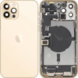 Piese si componente Capac Baterie Apple iPhone 12 Pro Max, Cu Carcasa Mijloc, Full Parts, Auriu, Swap