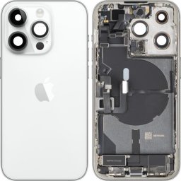 Piese si componente Capac Baterie Apple iPhone 14 Pro, Cu Carcasa Mijloc, Full Parts, Argintiu, Swap