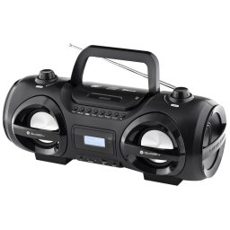 Radio FM cu CD și Bluetooth GoGEN CDM 425 BTDAB, 25 W, MP3, USB, card SD, telecomanda, negru/argintiu