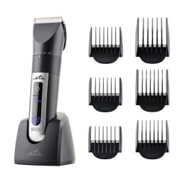 Aparat de tuns Masina de tuns fara fir Baterie Li-Ion 3.7 V, 6 piepteni, afisaj LED, negru