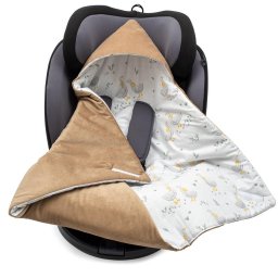 Insulated swaddle blanket for a car seat New Baby brown