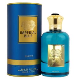 Riiffs Imperial Blue - Apă de parfum (EDP), 100 ml - Categorie olfactivă: Aromatic (fresh) - Note vârf: Măr, Mentă, Floare de portocal, Lămâie - Note mijloc: Geranium, Ambrofix, Salvie sclaree, Vetiver, Mușchi