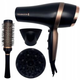 Uscator de par Salon Smooth set cu difuzor concentrator perie si etui 2100W Negru