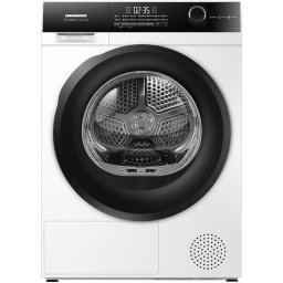 Uscatoare Pompa de caldura 8 kg Clasa C 14 programe Motor inverter Control touch Lumina cuva Program rapid 30 min Program baby care Program lana Program eco Suport incaltaminte Blocare acces copii Alb