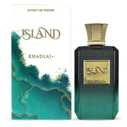 Khadlaj Island - Parfum (Extrait de Parfum), 100 ml - Categorie olfactivă: Fruity/tropical-woody - Note vârf: Ananas, Iris, Ghimbir, Chiparos - Note mijloc: Cocos, Note lemnoase - Note bază: Tonka, Santal, Amber, Ambergris