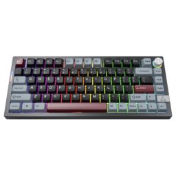 Tastatura MKey PRO Freedom Yellow Switch RGB LED Bluetooth/USB Wireless/USB-C Negru