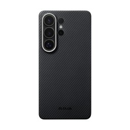 Husa Husa Pitaka pentru Samsung Galaxy S26 Ultra, Edge Ultra-Slim Case, Negru/Gri