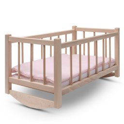 Wooden doll bed-cradle with bedding Baby Mix