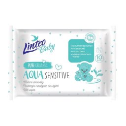Baby wet wipes Linteo Baby AQUA SENSITIVE 10 pcs