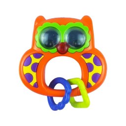 Baby rattle with sound Baby Mix Owl orange