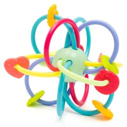 Silicone-Plastic Teether with Rattle Baby Mix