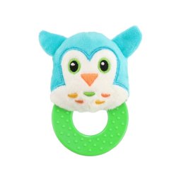 Baby Mix Owl Plush Rattle with Teether